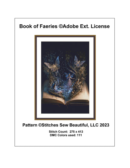 Book of Faeries ©Adobe Ext. License cross stitch pattern by StitchesSewBeautiful