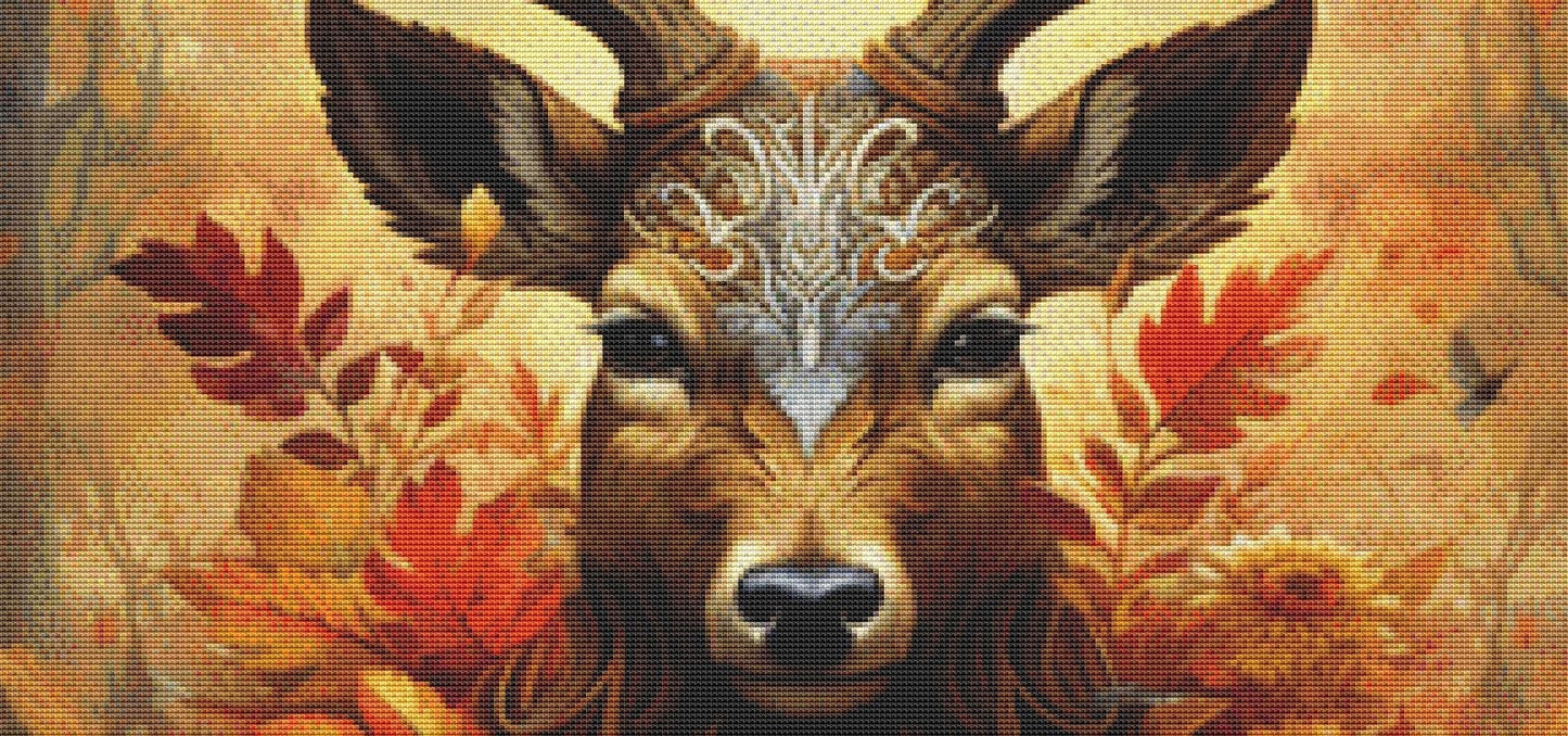Autumn Equinox Animal counted cross stitch pattern by Serr.Kai A Quill & Ink