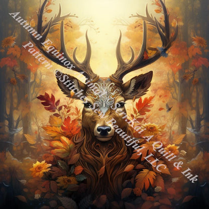 Autumn Equinox Animal counted cross stitch pattern by Serr.Kai A Quill & Ink