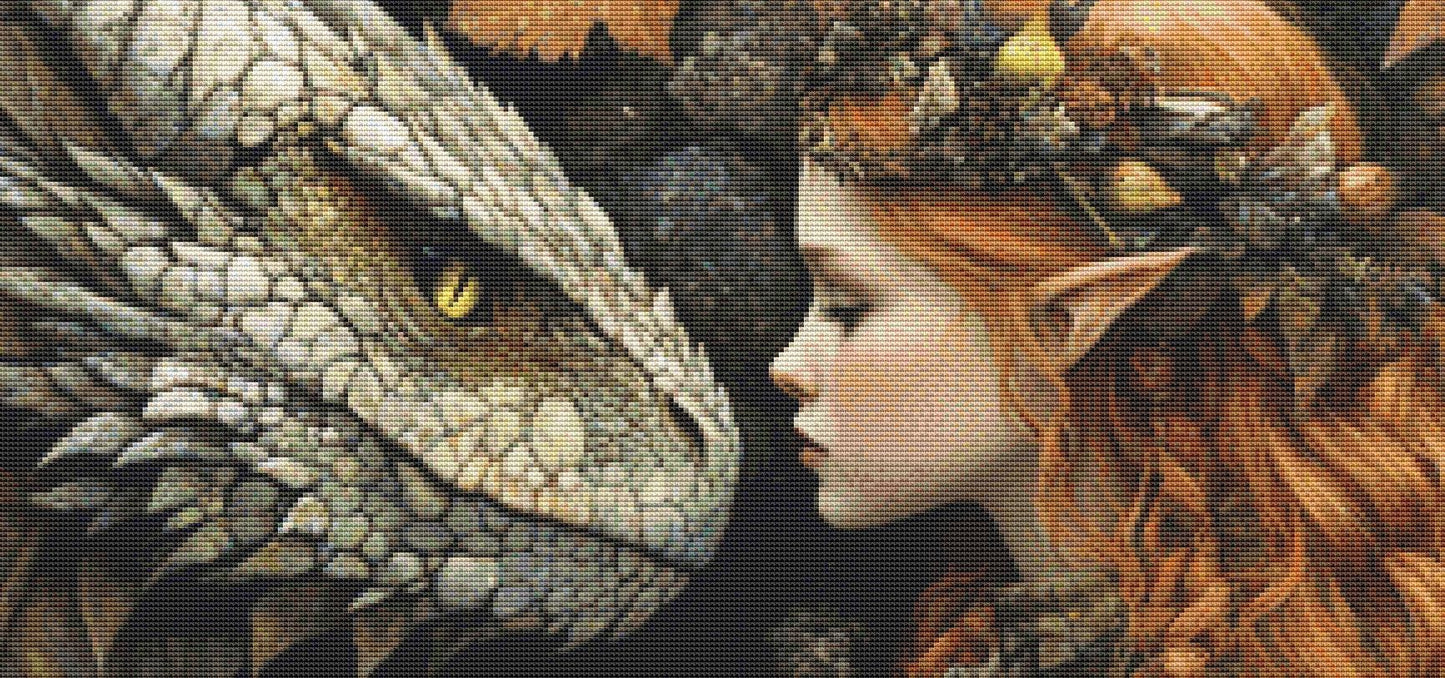 Leaves and Stone counted cross stitch pattern by Serr.Kai A Quill & Ink