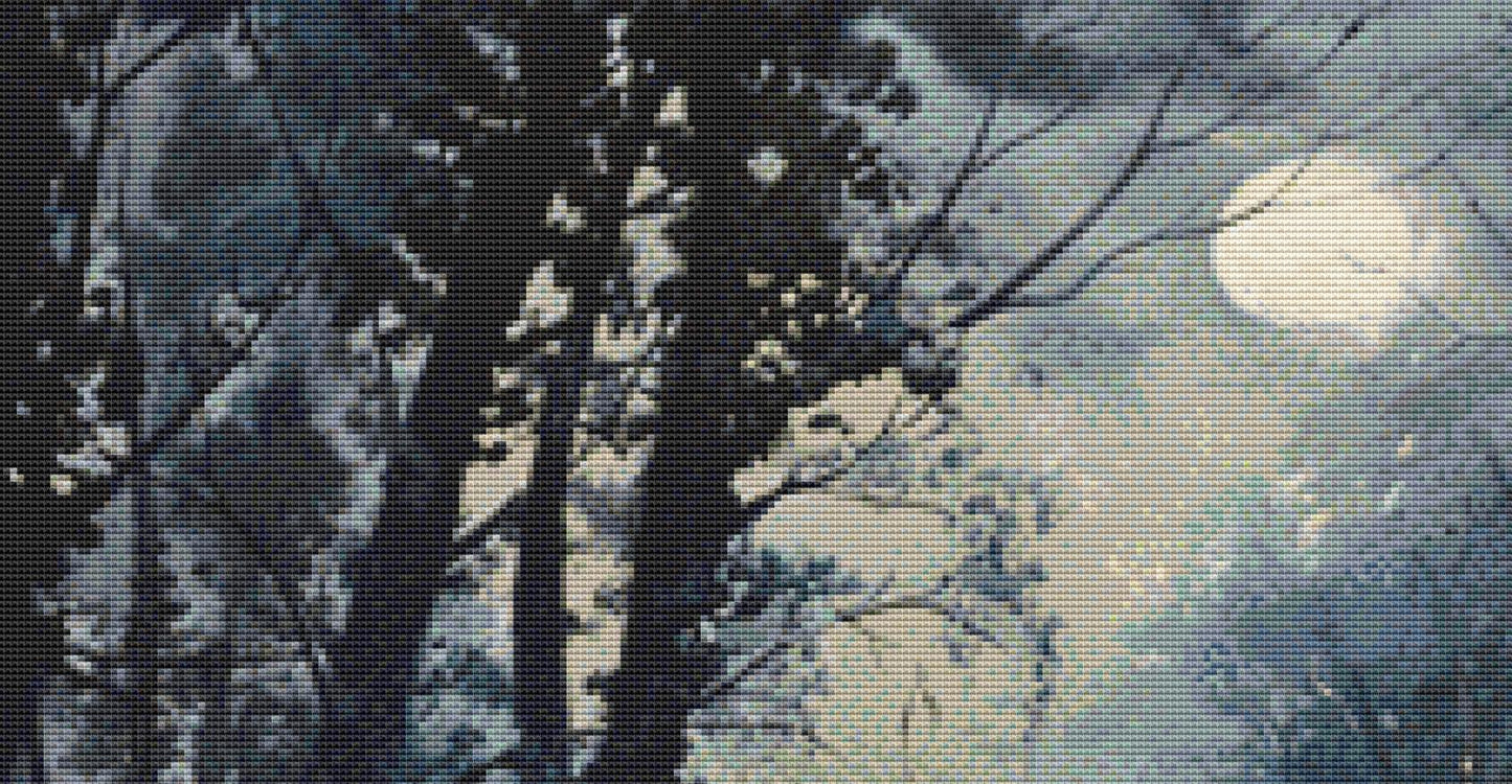 What Comes in the Night (Max Color) counted cross stitch pattern by The Art Revivalist