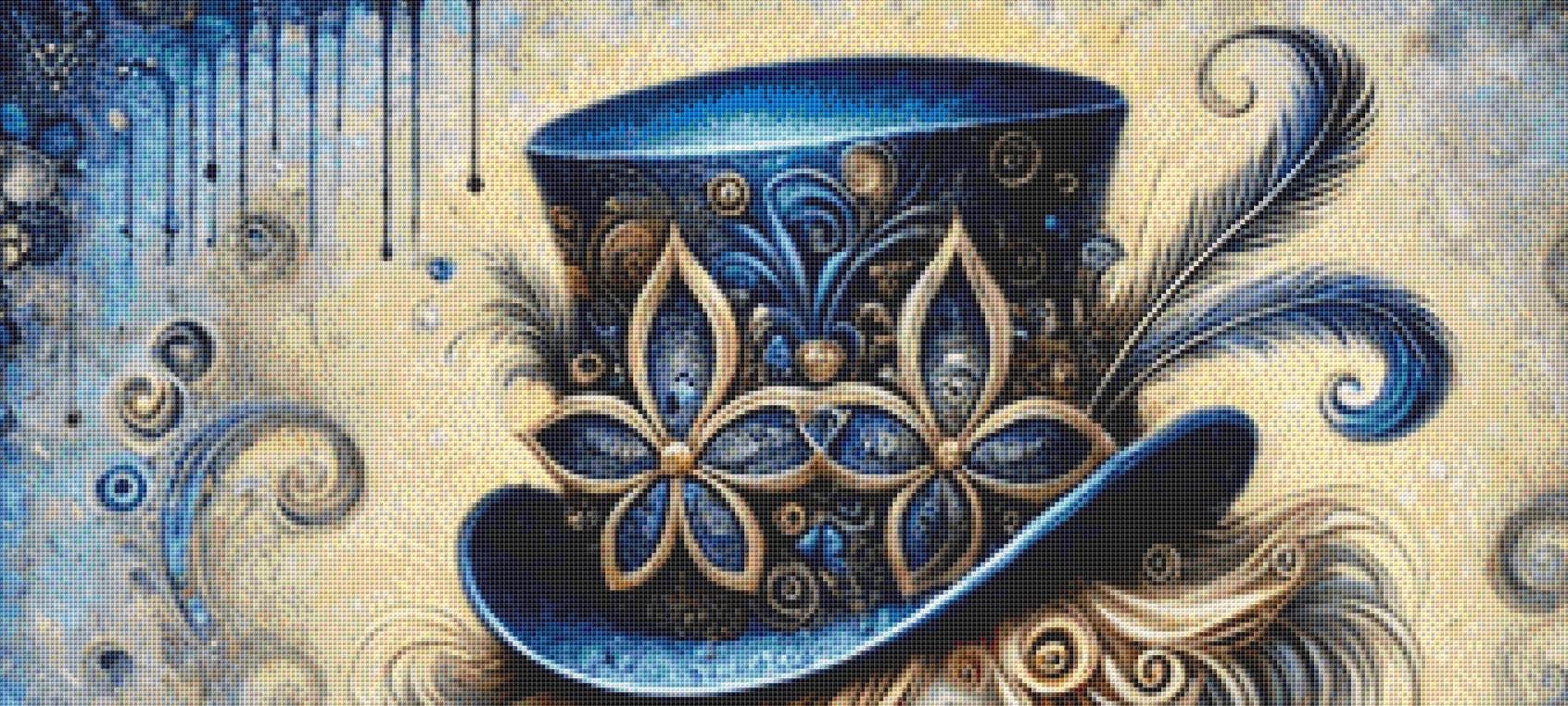 Steampunk Blue counted cross stitch pattern by Eder Jose Rosa