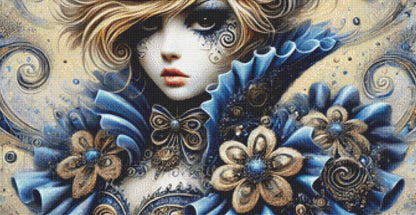 Steampunk Blue counted cross stitch pattern by Eder Jose Rosa