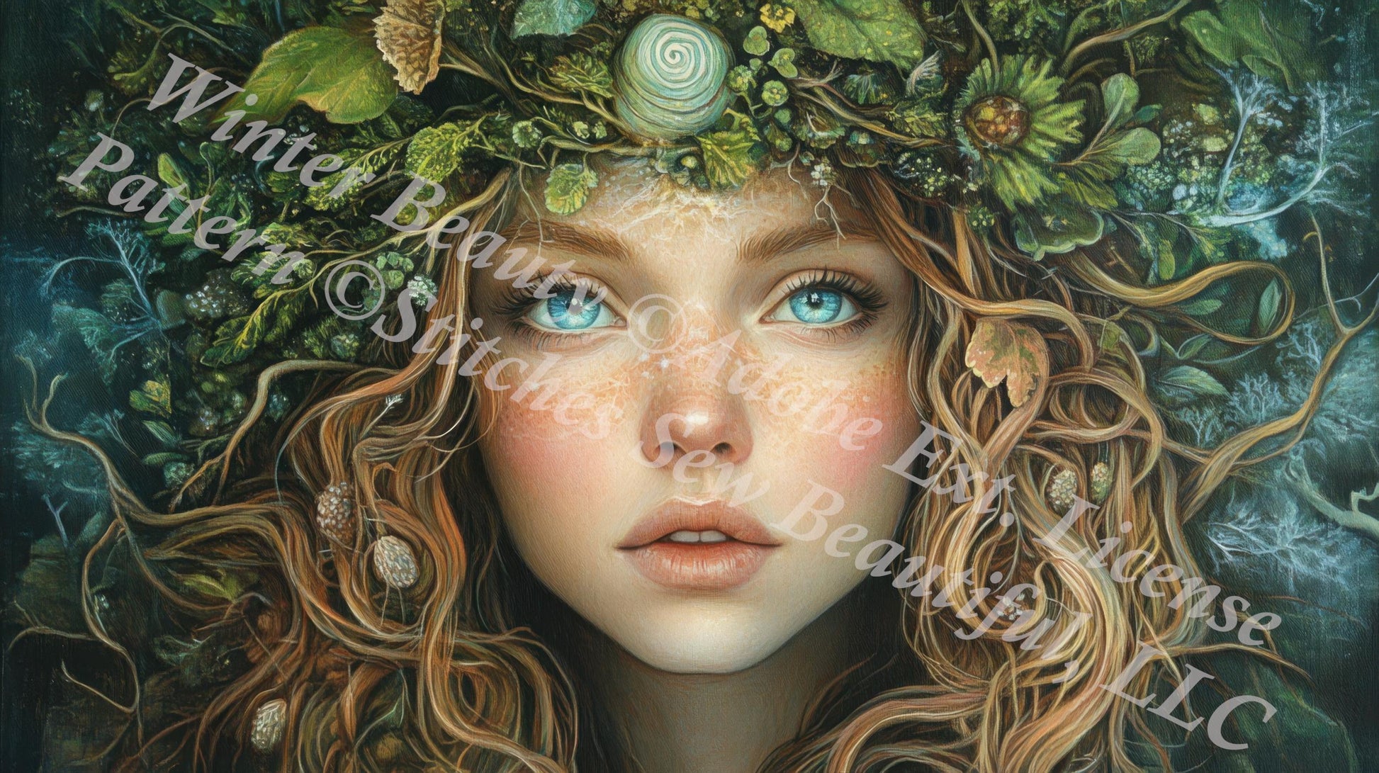 Winter Beauty counted cross stitch pattern ©Adobe Ext. License