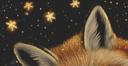 Sleepy Fox counted cross stitch pattern ©Adobe Ext. License