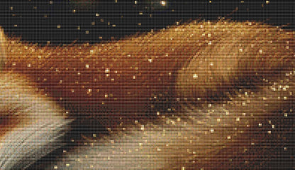 Sleepy Fox counted cross stitch pattern ©Adobe Ext. License