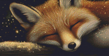 Sleepy Fox (Small) counted cross stitch pattern ©Adobe Ext. License