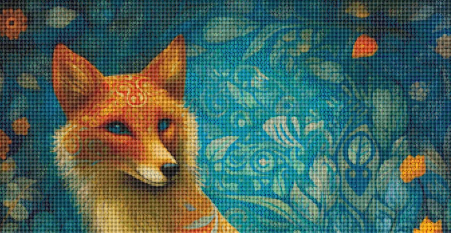 Red Fox (Max Size/Color) counted cross stitch pattern by Dutch Lady Mystic Art