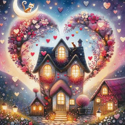 Love of Home Sweet Home counted cross stitch pattern by World of Love Hearts/Adrian G. Eyre
