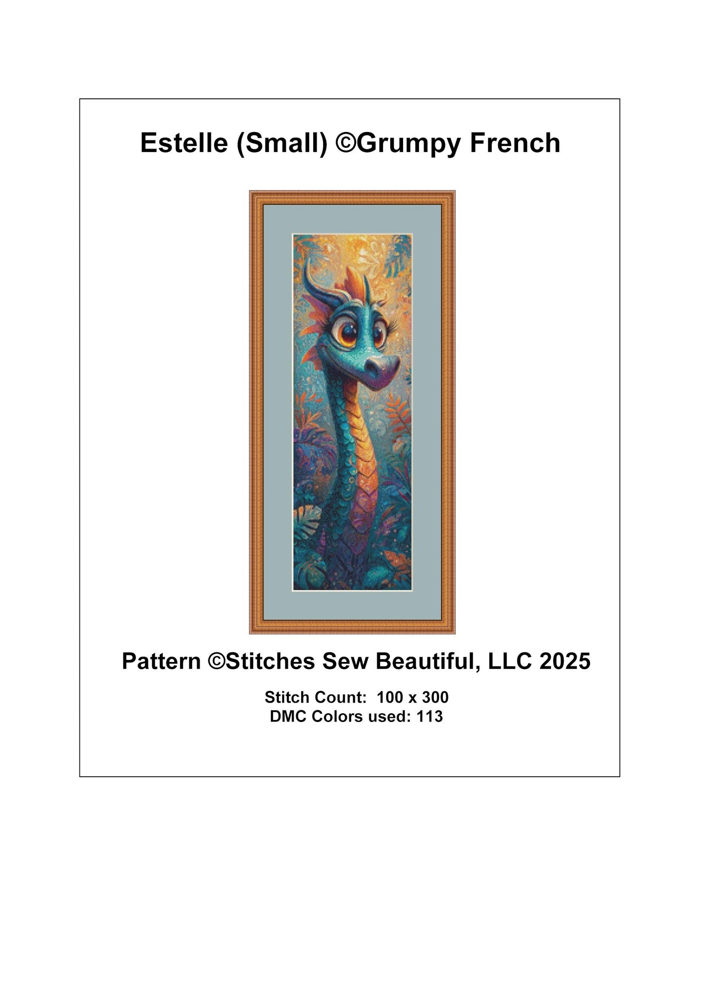 Estelle (Small) counted cross stitch pattern by Grumpy French