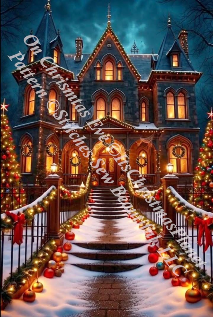 On Christmas Eve counted cross stitch pattern by ItsChristmasPlanet