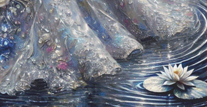 Queen of the Moonlit Lake (Max Size/Color) counted cross stitch pattern by Mystic Vision Gallery