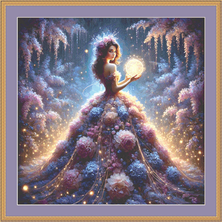 Keeper of the Enchanted Light counted cross stitch pattern by Mystic Vision Gallery