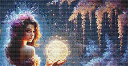 Keeper of the Enchanted Light counted cross stitch pattern by Mystic Vision Gallery
