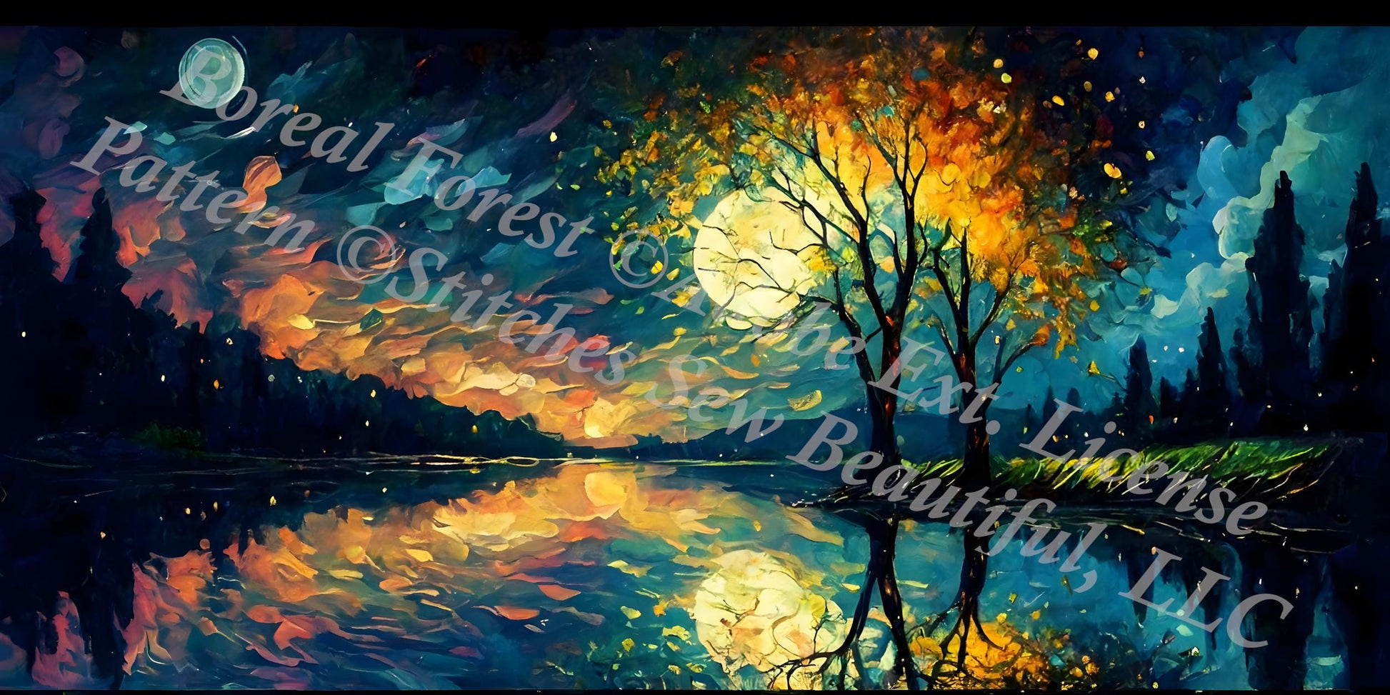 Boreal Forest ©Adobe Ext. License cross stitch pattern by StitchesSewBeautiful