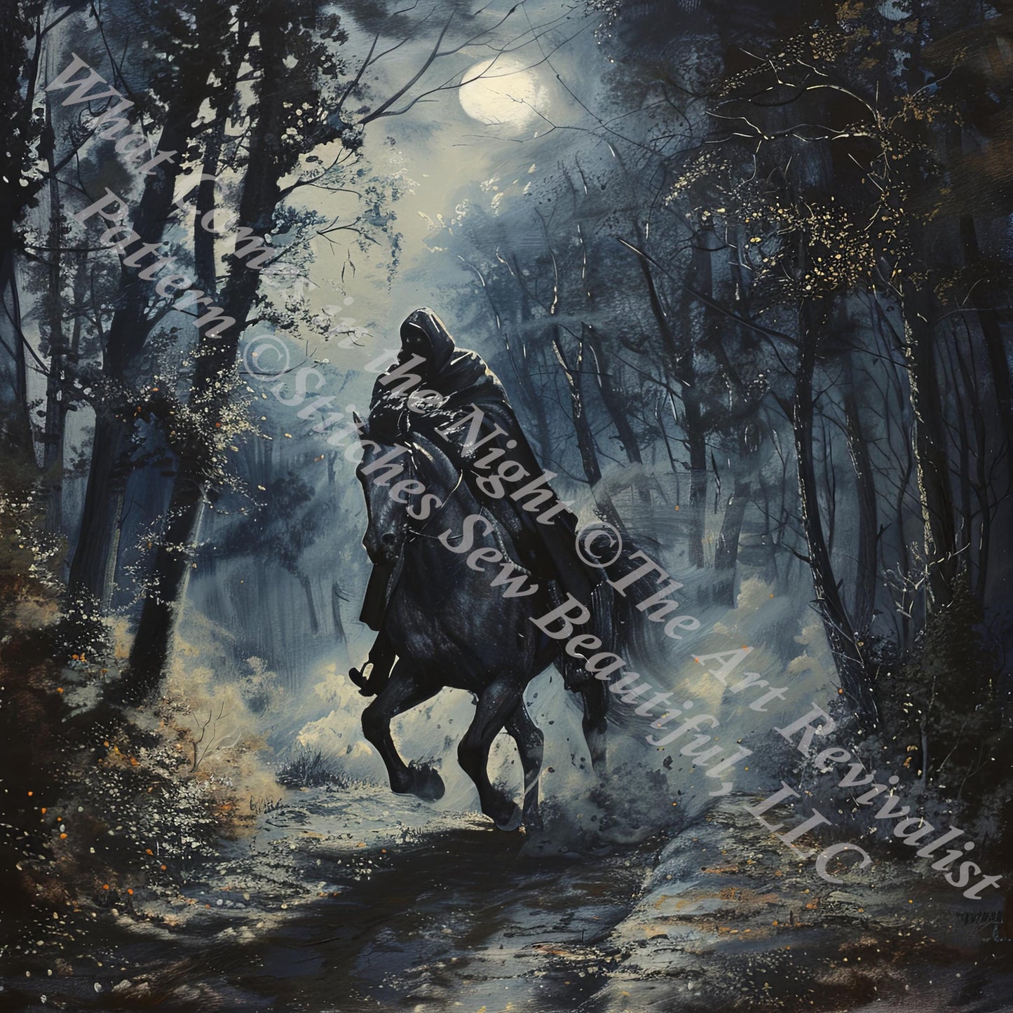 What Comes in the Night (Max Color) counted cross stitch pattern by The Art Revivalist