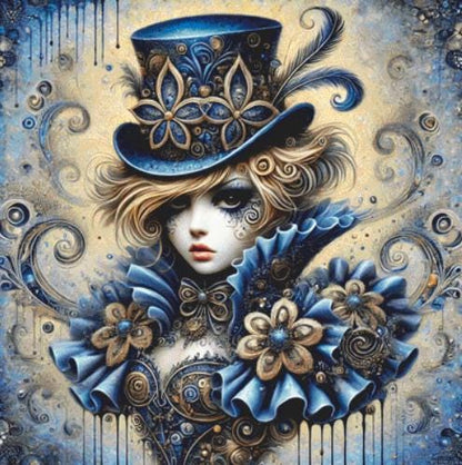 Steampunk Blue counted cross stitch pattern by Eder Jose Rosa