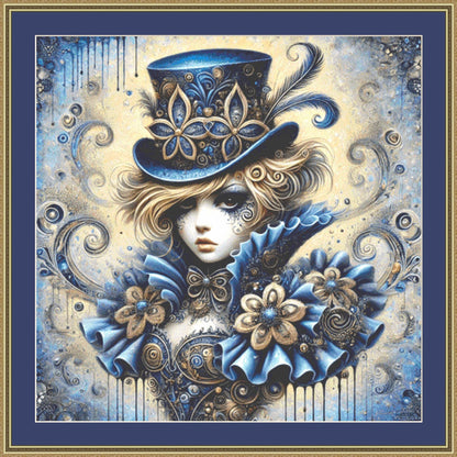 Steampunk Blue counted cross stitch pattern by Eder Jose Rosa
