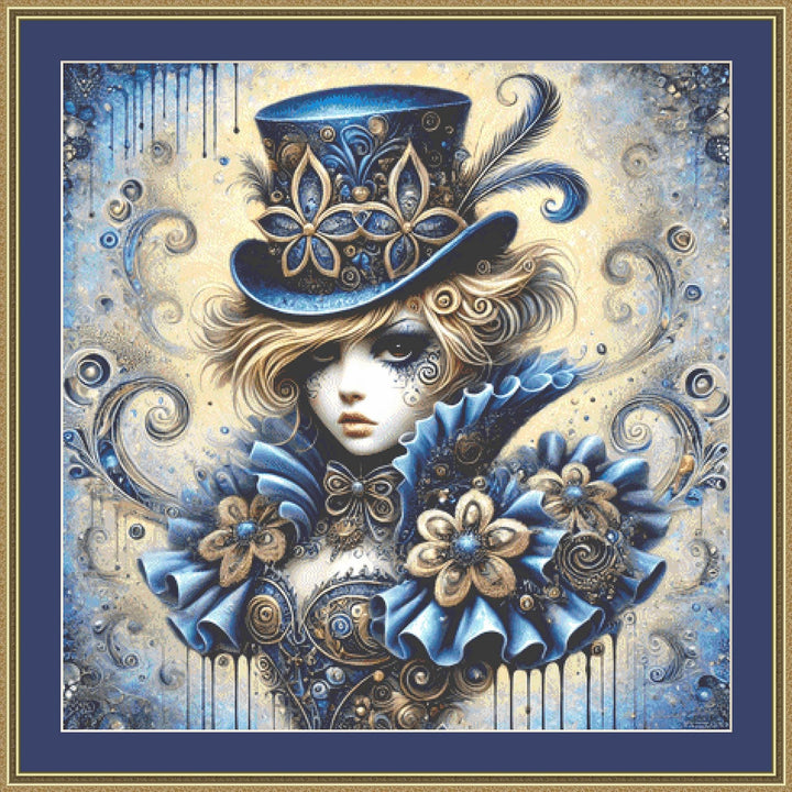 Steampunk Blue counted cross stitch pattern by Eder Jose Rosa