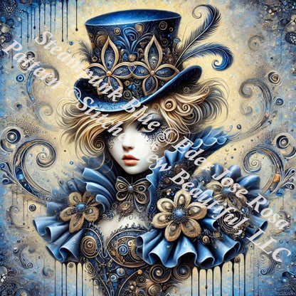 Steampunk Blue counted cross stitch pattern by Eder Jose Rosa