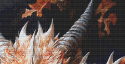 The Pumpkin Dragon counted cross stitch pattern by Serr.Kai A Quill & Ink