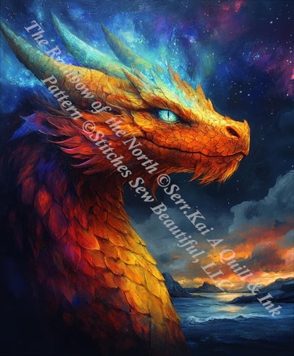 The Rainbow of the North counted cross stitch pattern by Serr.Kai A Quill & Ink