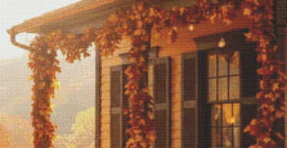 Autumn Harvest House counted cross stitch pattern by itschristmasplanet
