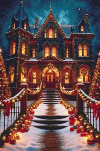 On Christmas Eve counted cross stitch pattern by ItsChristmasPlanet