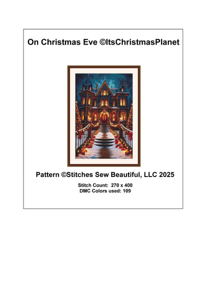 On Christmas Eve counted cross stitch pattern by ItsChristmasPlanet