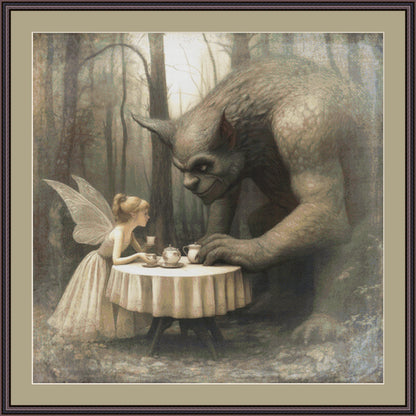 Forest Folk at Tea counted cross stitch pattern by Alisa Smith Williams