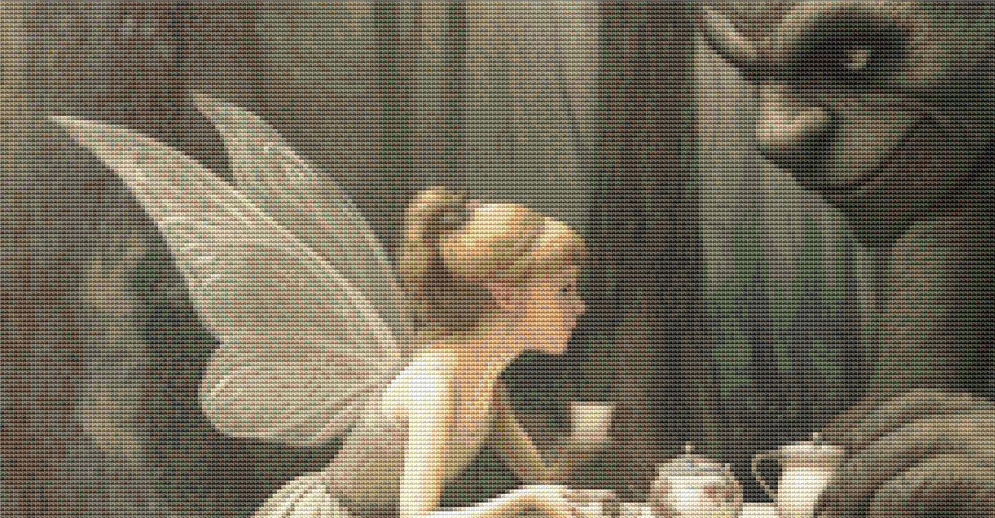 Forest Folk at Tea counted cross stitch pattern by Alisa Smith Williams