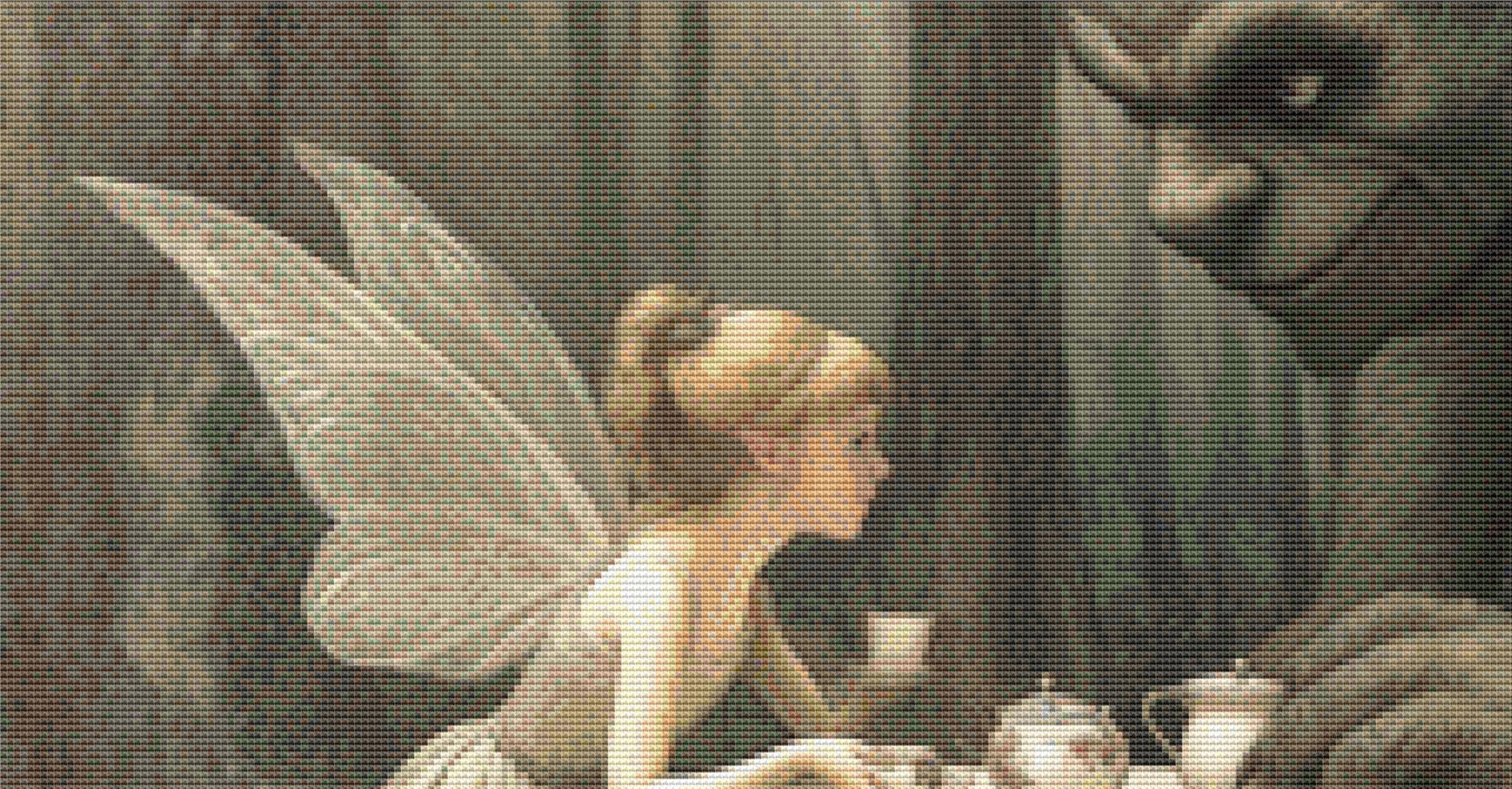 Forest Folk at Tea counted cross stitch pattern by Alisa Smith Williams