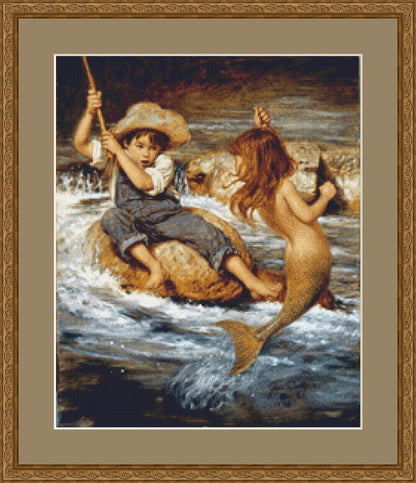 Catch of My Dreams (Small) counted cross stitch pattern by Jim Daly/Ansada Art Licensing Group, LLC