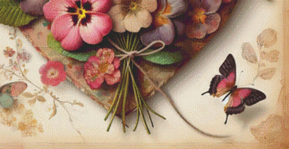 Elegant Bouquet counted cross stitch pattern by World of Love Hearts/Adrian G. Eyre