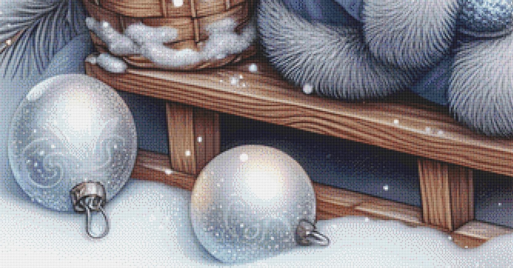 Sleighride Gnome (Max Size/Color) counted cross stitch pattern by AdneLStudio