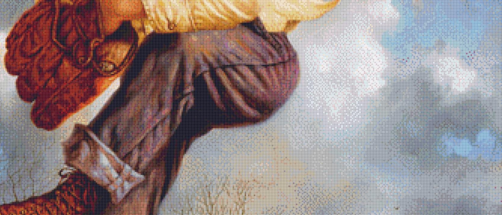 Fastball (Max Size/Color) counted cross stitch pattern by Jim Daly/Ansada Art Licensing Group, LLC