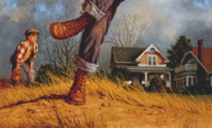 Fastball (Small) counted cross stitch pattern by Jim Daly/Ansasda Art Licensing Group, LLC