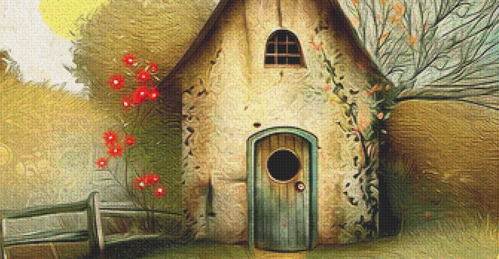 Fizzy House (Max Size/Color) counted cross stitch pattern by Tammy L. Gross