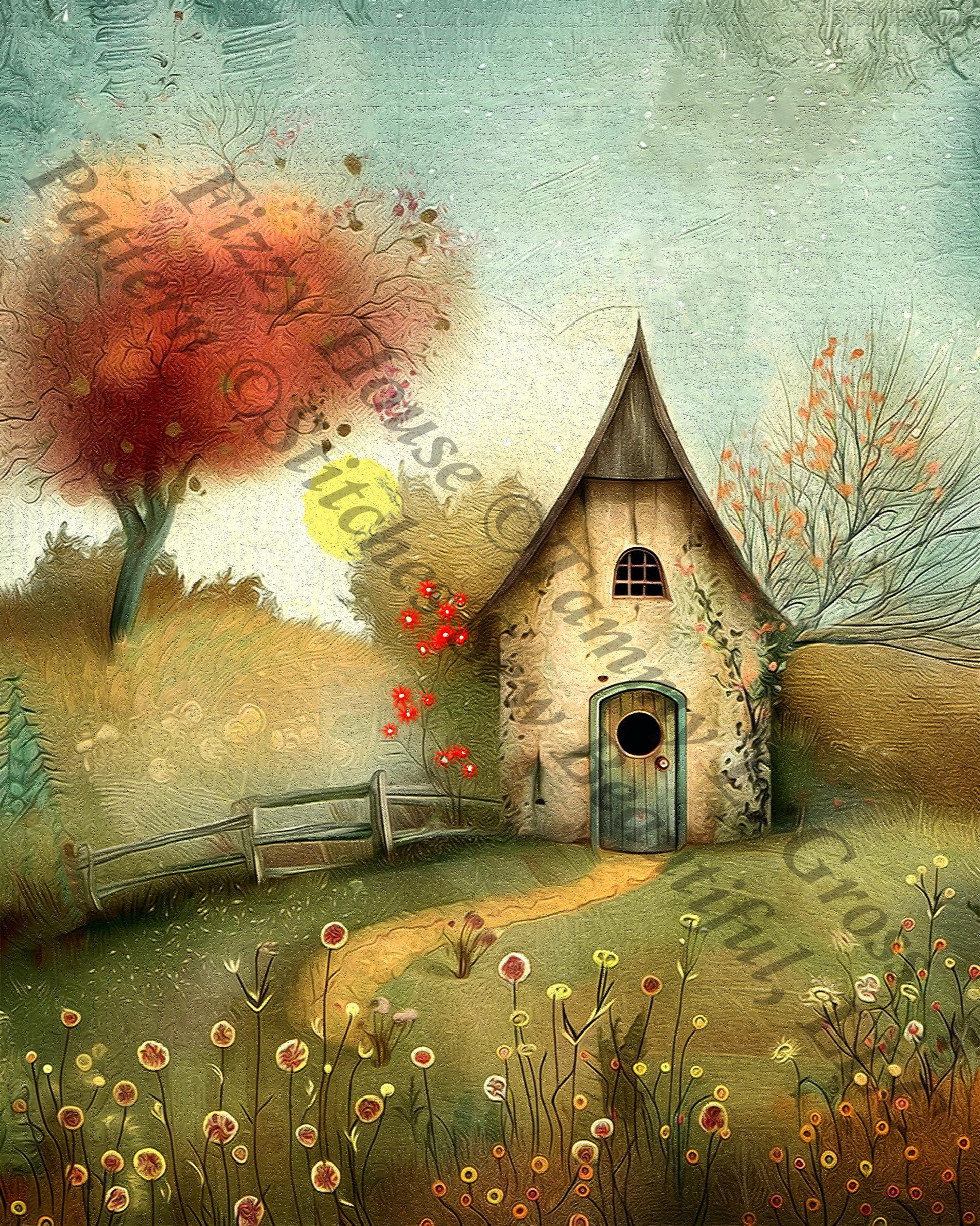 Fizzy House (Small) counted cross stitch pattern by Tammy L. Gross