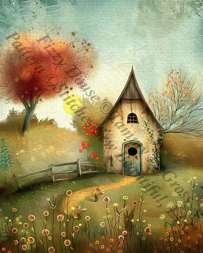 Fizzy House (Small) counted cross stitch pattern by Tammy L. Gross