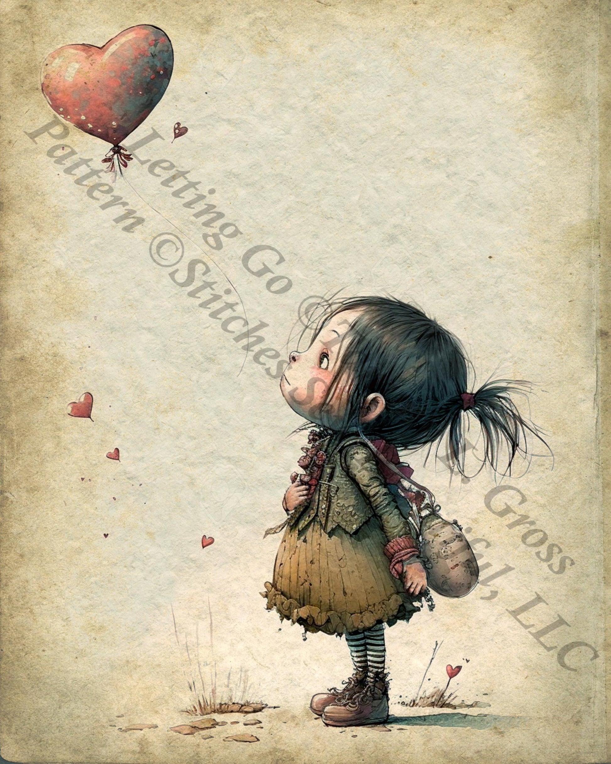 Letting Go (Max Size/Color) counted cross stitch pattern by Tammy L. Gross