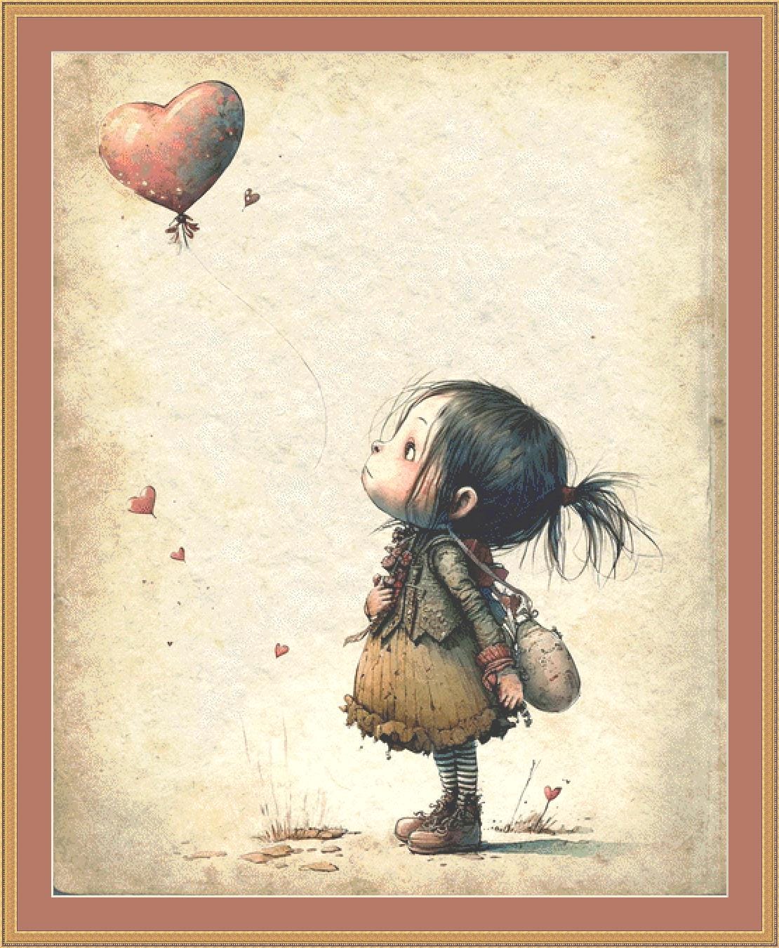 Letting Go (Max Size/Color) counted cross stitch pattern by Tammy L. Gross