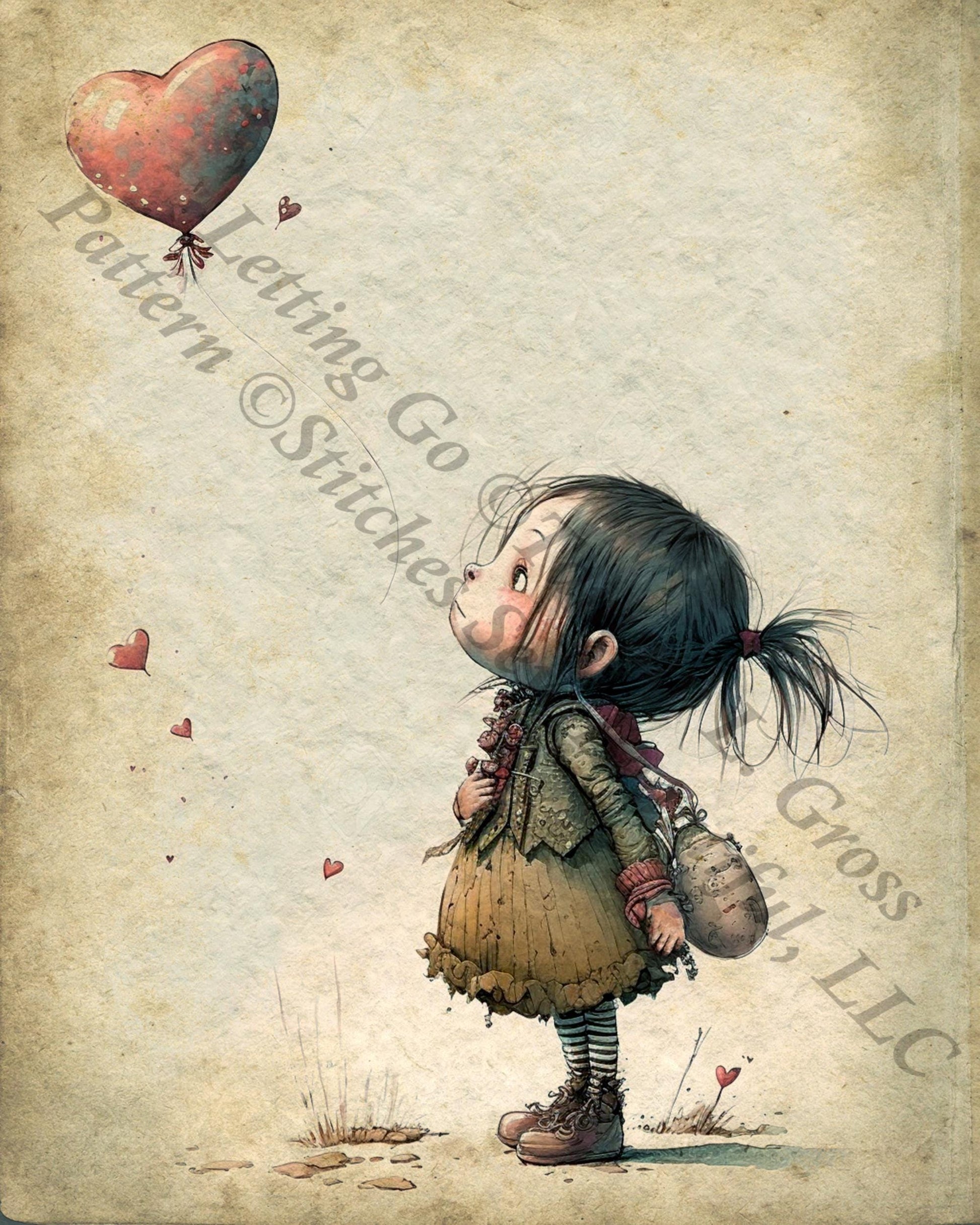 Letting Go (Small) counted cross stitch pattern by Tammy L. Gross