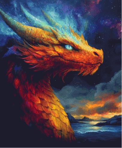 The Rainbow of the North counted cross stitch pattern by Serr.Kai A Quill & Ink