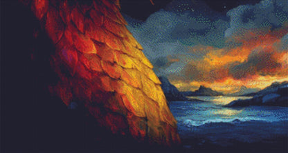 The Rainbow of the North counted cross stitch pattern by Serr.Kai A Quill & Ink