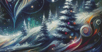 Blizzard of Colors Winters Embrace counted cross stitch pattern by World of Love Hearts/Adrian G. Eyre