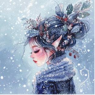Winter Fairy (Small) counted cross stitch pattern by Passy Art