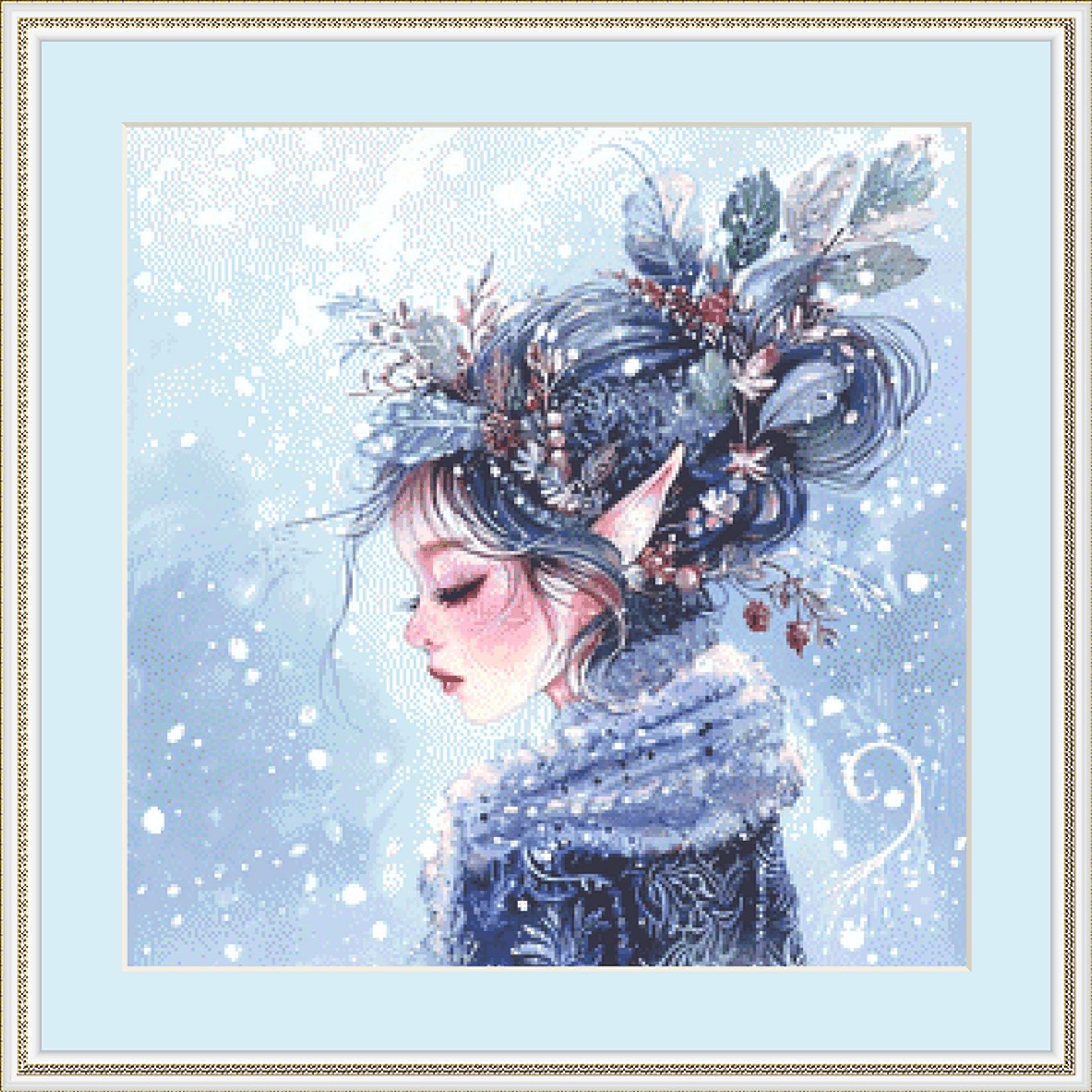 Winter Fairy (Small) counted cross stitch pattern by Passy Art