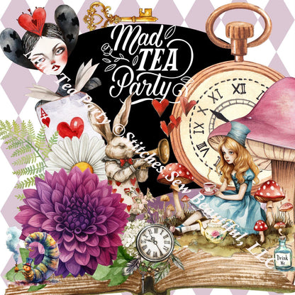 Mad Tea Party (Small) counted cross stitch pattern by Stitches Sew Beautiful, LLC