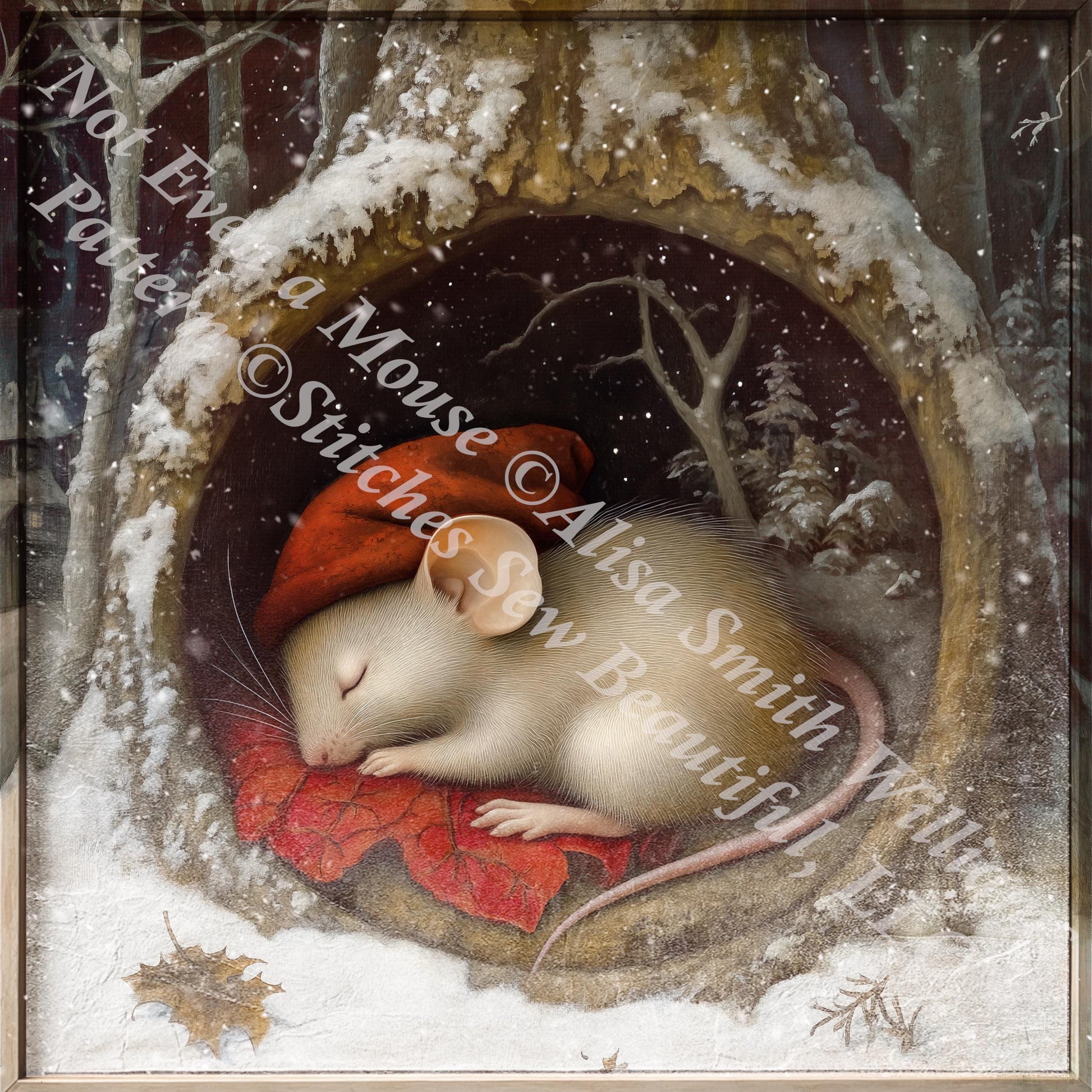 Not Even a Mouse counted cross stitch pattern by Alisa Smith Williams